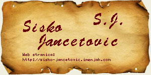 Sisko Jančetović vizit kartica